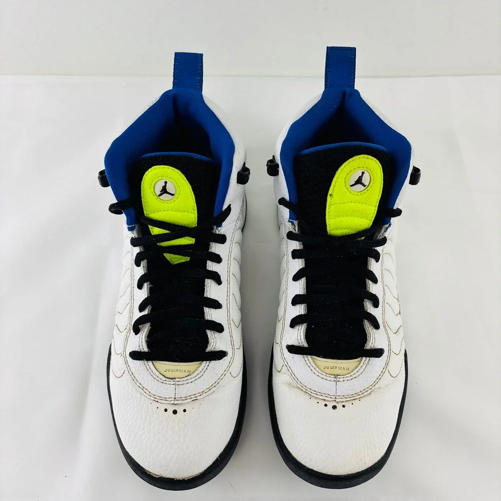 Nike Jordan Jumpman ProbWhite‎ Cyber Size 7Y Basketball Sneaker 907973-100